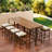 10-piece Outdoor Dining Table Sets Included 2 Foldable Tables And Eight Stools With Cushions