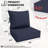 6.5″ Outdoor Replacement Cushion Set, Deep Seating Seat / Back Cushion Set, 24″W X 24″ D, Set Of 4-1602695426