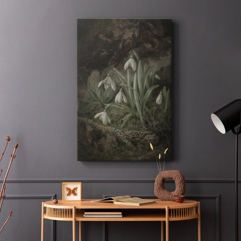 Imprimé floral rétro CL III - galerie Cavas, H 48 po x l 32 po