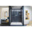 Porte de douche coulissante semi-encadrée DreamLine Infinity-Z 34 po P x 60 po L x 74 3/4 po H, finition chromée dépolie, avec bonde centrale et ensemble de receveur de douche blanc-1794910363-1638560710-1638560706