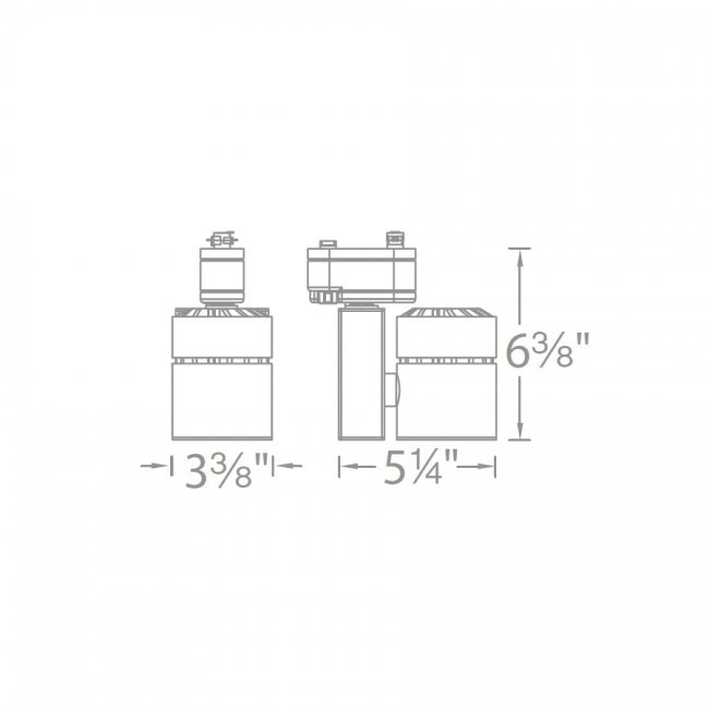 Tête de rail Exterminator II, Blanc, Étroit, 3000 K / 90