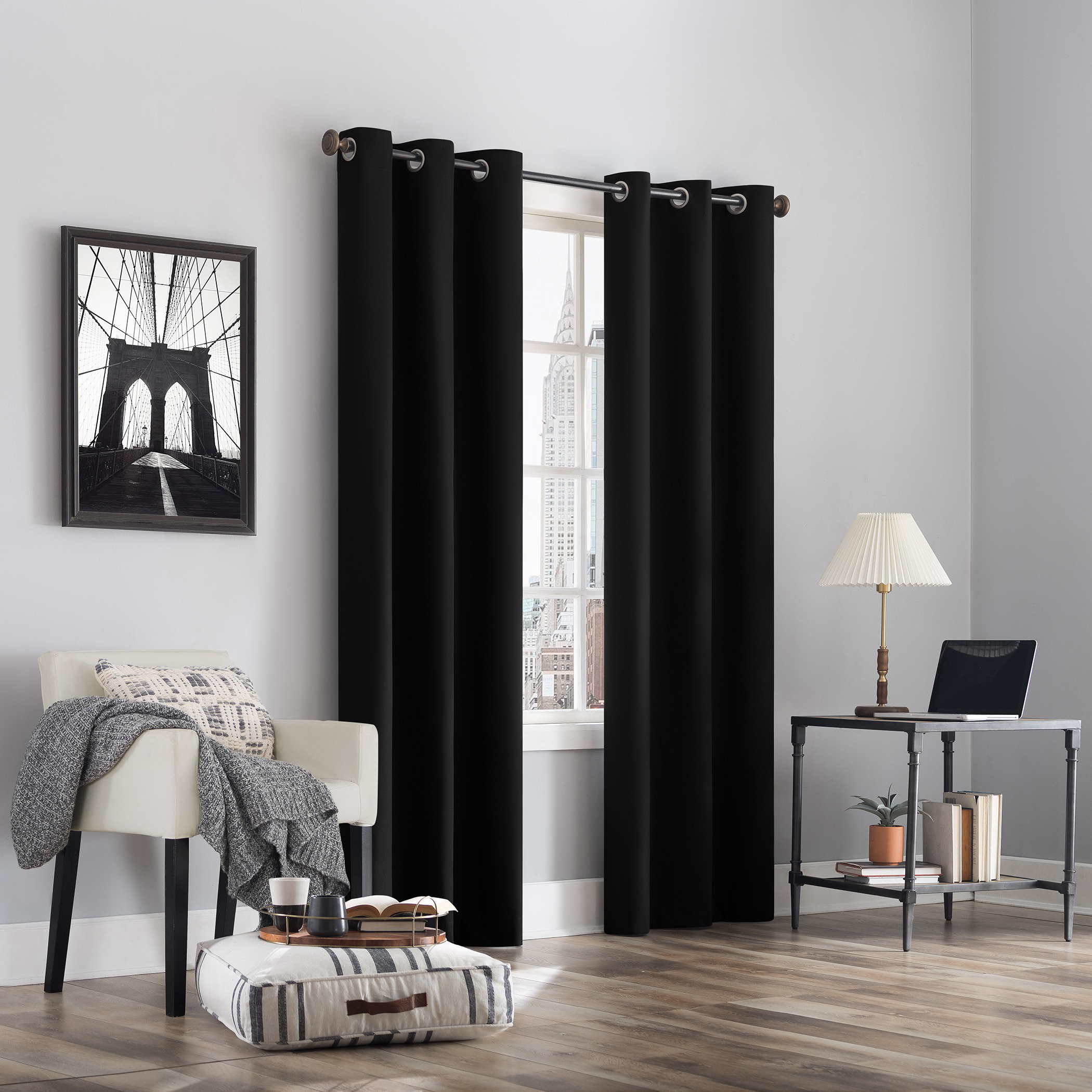Wayfair Basics® Thermal 100% Blackout Grommet Curtain Panel & Reviews ...