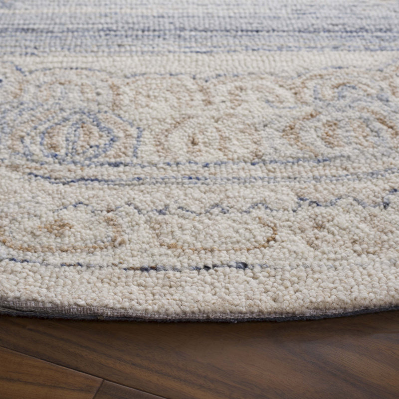 Tapis oriental performance en laine et coton touffetés Chenee, Rond 6 pi