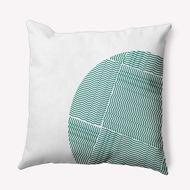 Housse et insert de coussin décoratif carré en polyester pour l'intérieur et l'extérieur, 16 po x 16 po, Vert trèfle