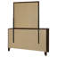 Commode 6 tiroirs Aakif et miroir noyer