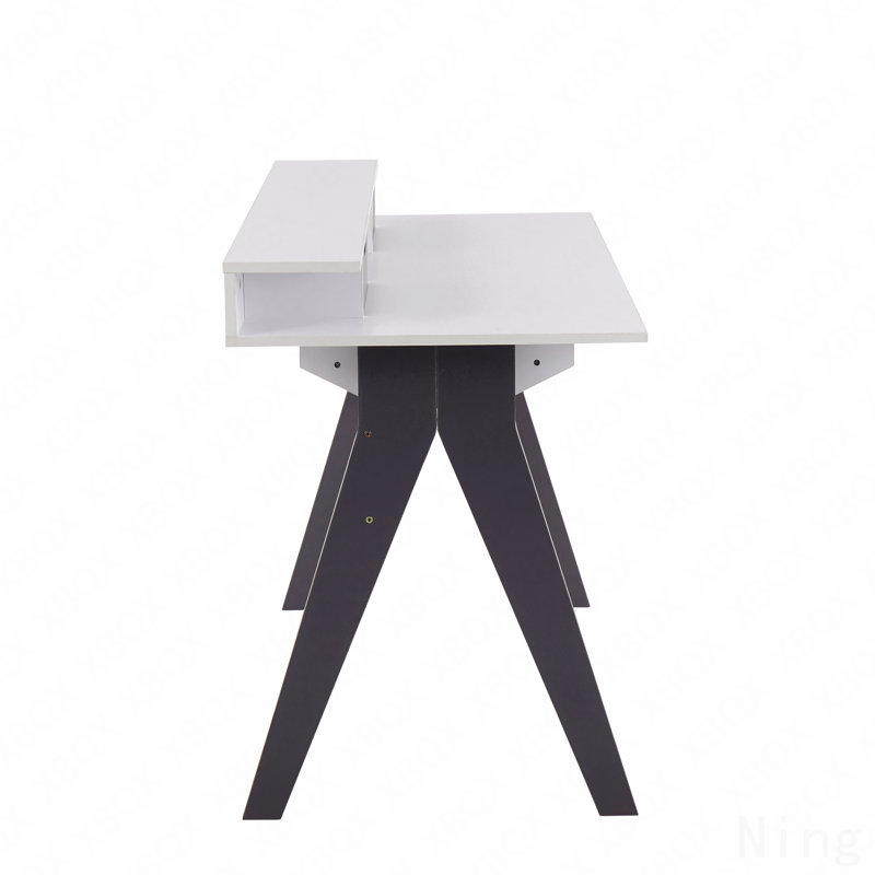 Bureau contemporain, gris et bois blanc