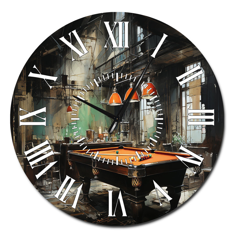 Horloge murale Billard, Surdimensionné