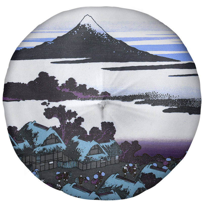 Coussin de sol, 31,5 po x 63 po, Bleu / Mauve
