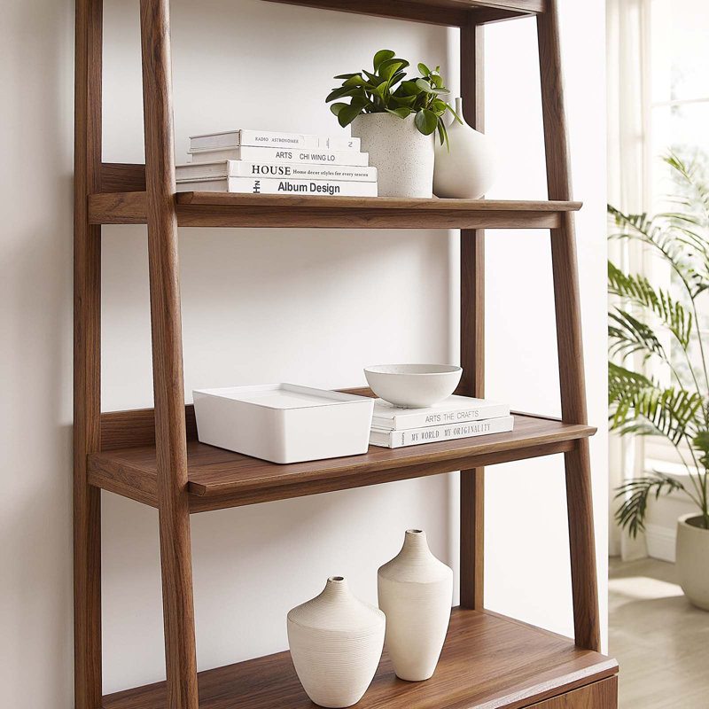 Modway Bixby 33" Bookshelf, Walnut
