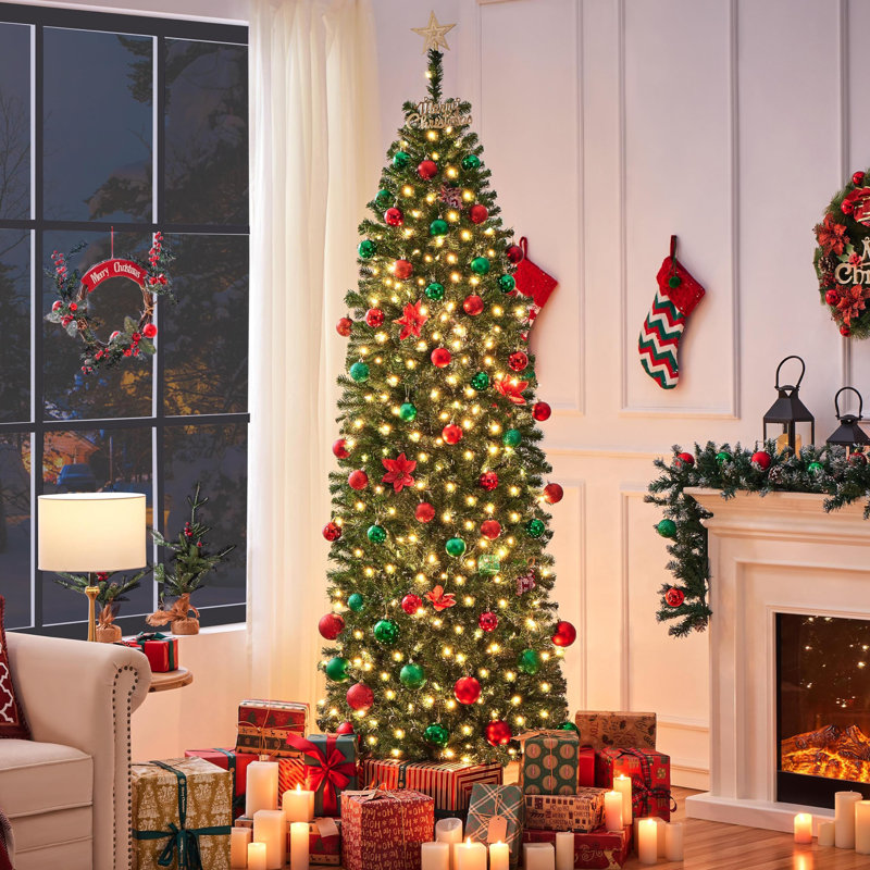 Arbre de Noël artificiel pré-éclairé, 7.5'