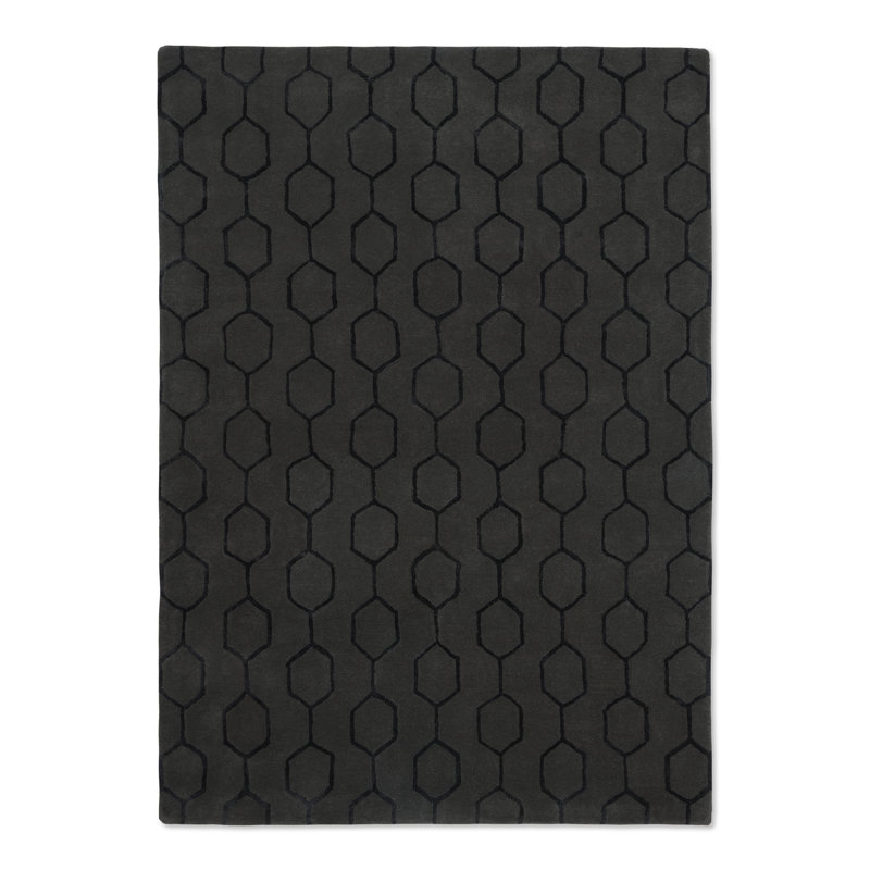 Gio Geometric Area Rug in Gray, Rectangle 5'7" x 7'10"