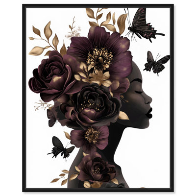 In Her Thoughts II Canvas Fashion Florals by Art Remedy
