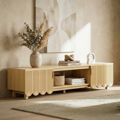 Mia TV Stand with Storage and Cord Hole for TVs up to 80"