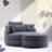 Danieal Upholstered Barrel Chair with Ottoman-453383919