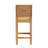 Battistini Bali & Pari Anfield Modern Bohemian Natural Seagrass And Mahogany Wood Counter Stool