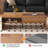 51" Modern Coffee Table With Led Glow, Hidden Storage & Open Shelf