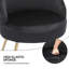 Fauteuil de lecture rembourré en velours-1862152217