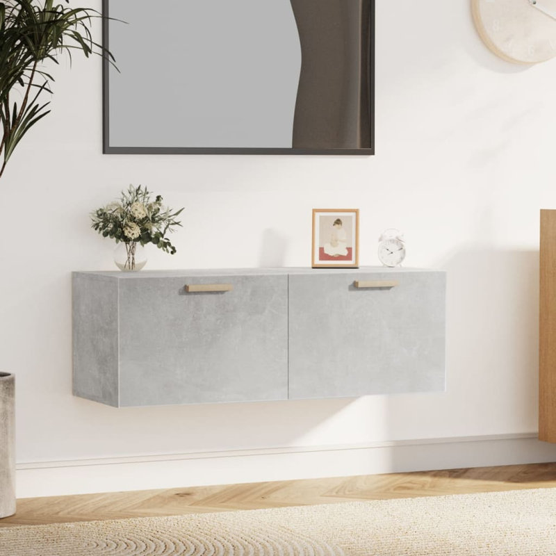 Lyco TV Stand, Concrete Grey, 35cm H x 100cm W x 36.5cm D