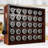     Complete Spice Rack Set with Mahogany Finish - includes 30 Glass Spice Jars, 80 Labels, 5 Measuring Spoons - Kitchen Organizer
