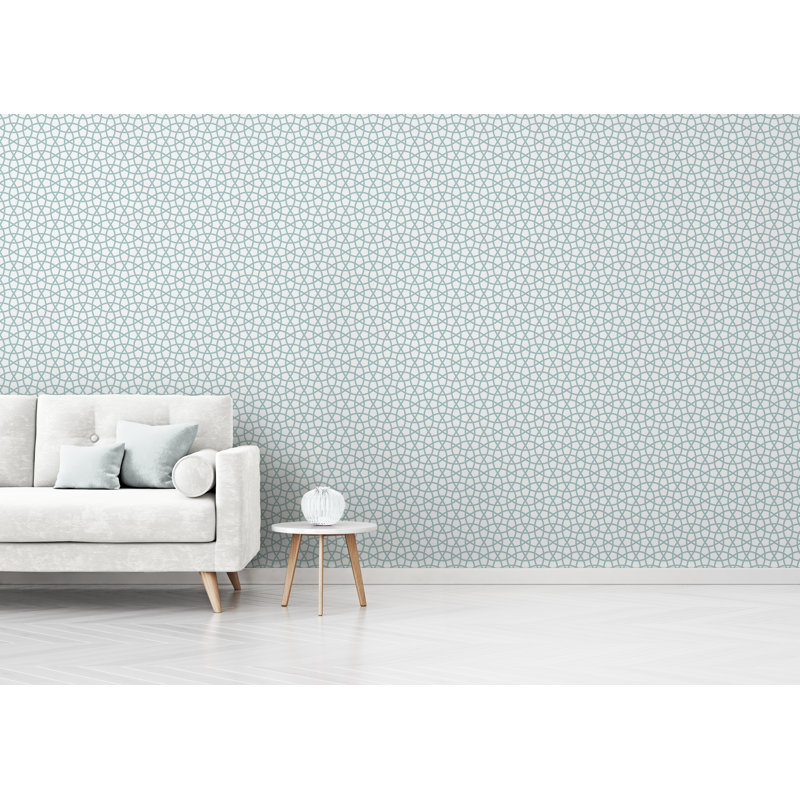 Carreau de papier peint auto-adhésif Yand Smooth, l 24 po x L 96 po, Bleu