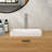 19"X12" White Semi-Recessed Ceramic Bathroom Sink - Countertop Vessel Design-123626465