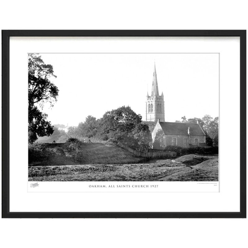 Oakham, all Saints Church 1927 1 Piece Single Picture Frame Wall Art, 48.4cm H x 63.6cm W x 2.3cm D