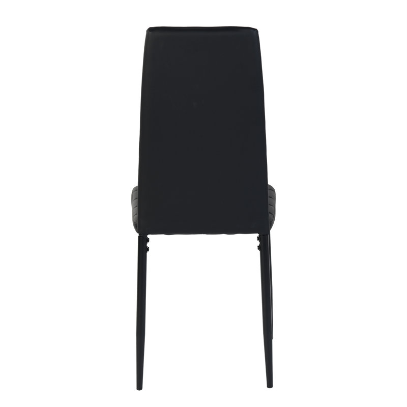 Bayliegh 47.5cm H Upholstered Metal Upholstered Back Side Chair, Black, 8
