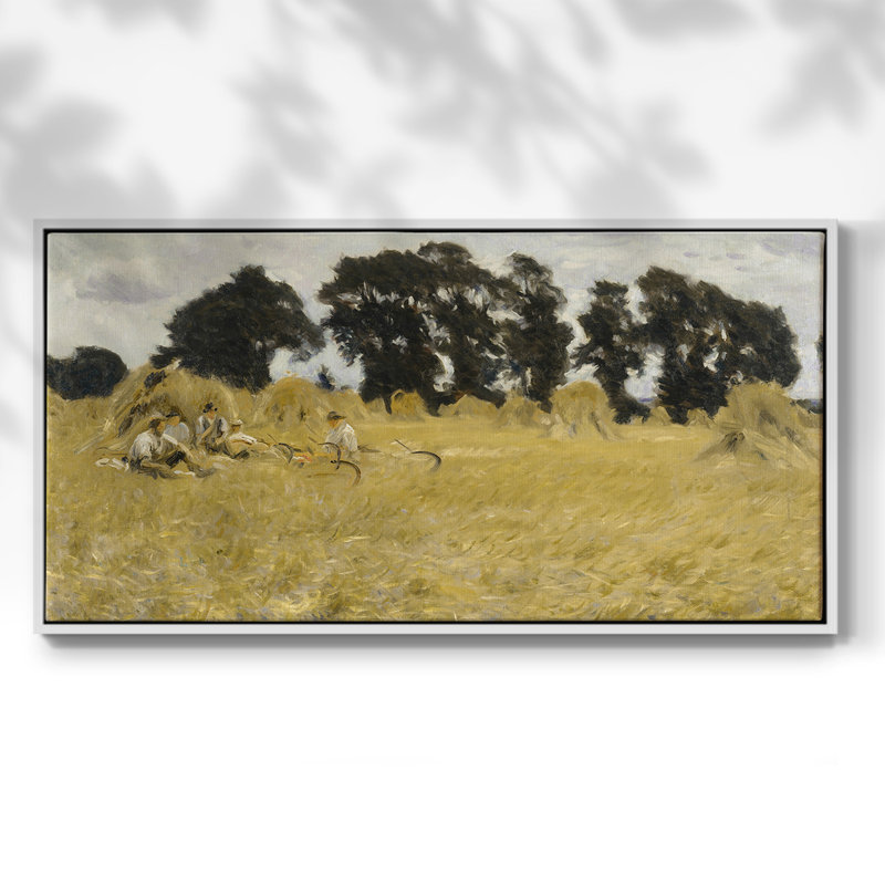Série paysage - CMVII - Toile tendue avec châssis encadré - Prêt à être accroché, H 21 po x l 41 po, Blanc