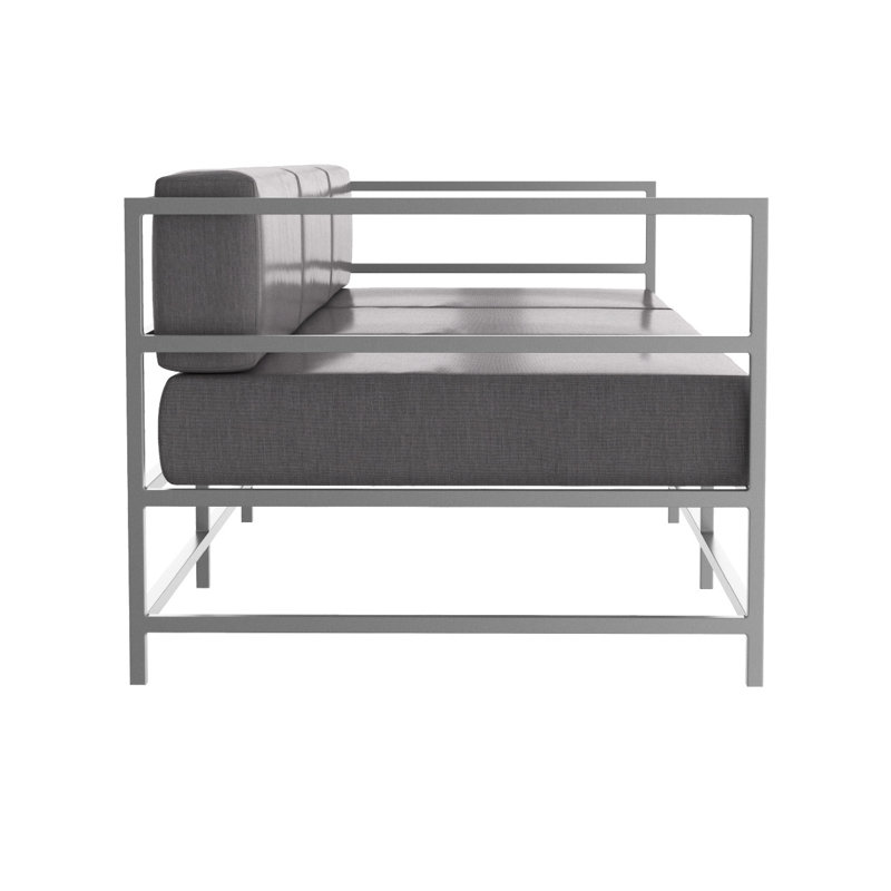 Delano Outdoor 3 - Seat Patio Sofa, Kessler Silver, Canvas Granite Sunbrella® Canvas