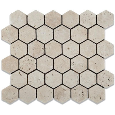 2 in. x 2 in. Honeycomb Honed Stone Tile