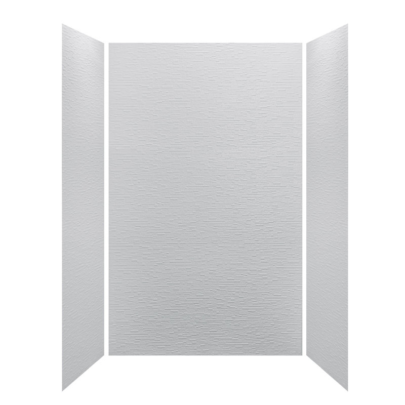 WOODBRIDGE 60" W 96" H 36" D 3-Piece  Shower Wall Panel Surround , Matte White Texture