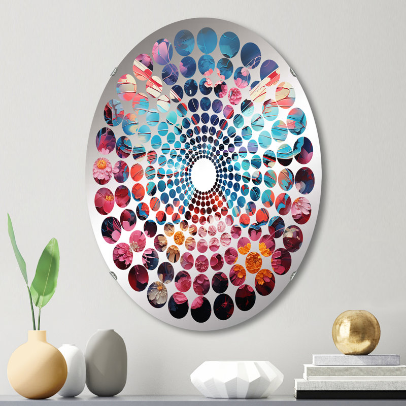 Miroir décoratif Butterfly Fauvist Flutter - Radial Dot MIR107661 O, L 20 po x H 30 po