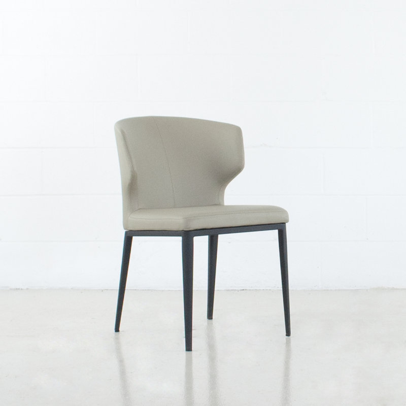 Chaise rembourrée Aislinn, Taupe, Noir