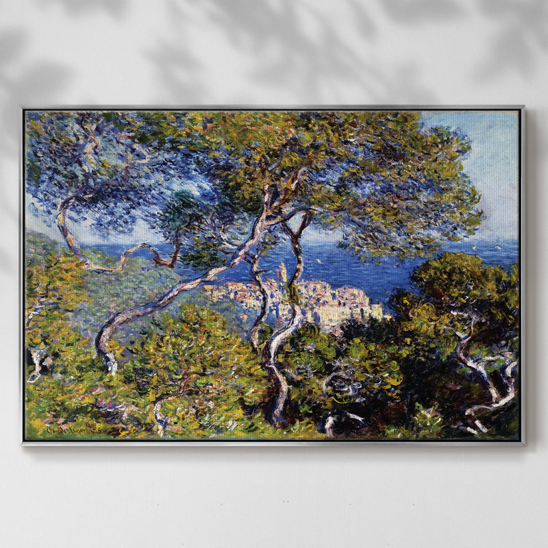 " Bordighera, 1884 ", 17" H x 25" W x 2" D, Silver