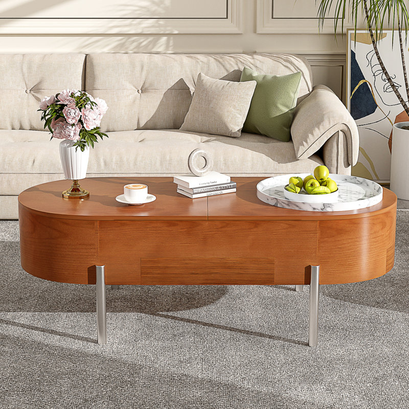 Lift Top Coffee Table With Storage, Brown