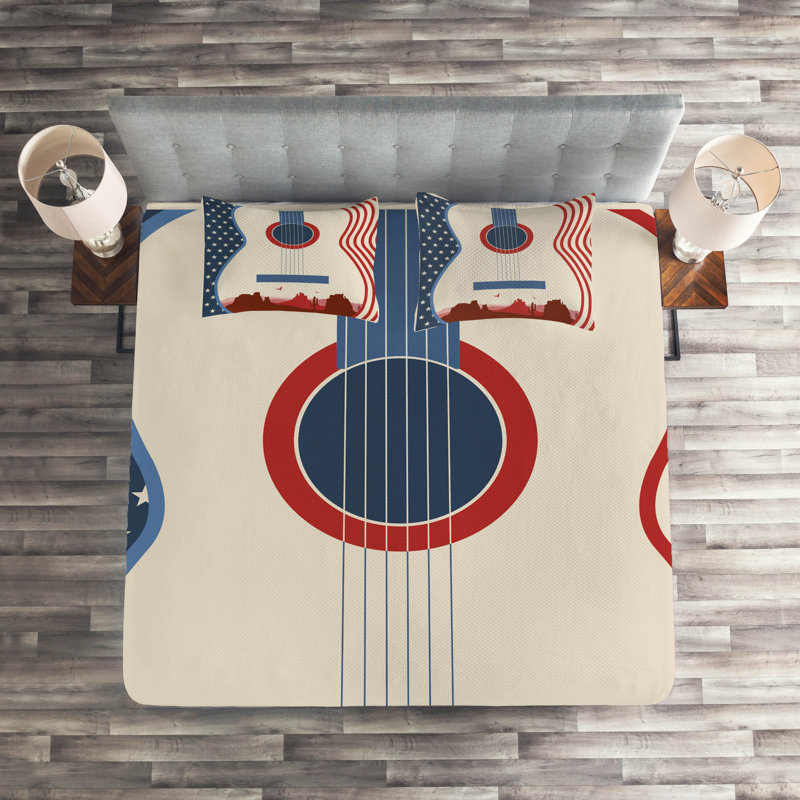 Music Farmhouse / Country Polyester Coverlet