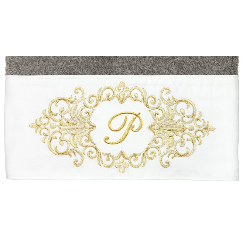 Winston Porter 100% Turkish Cotton MONICA 2PC Embellished Bath Towel Set, P