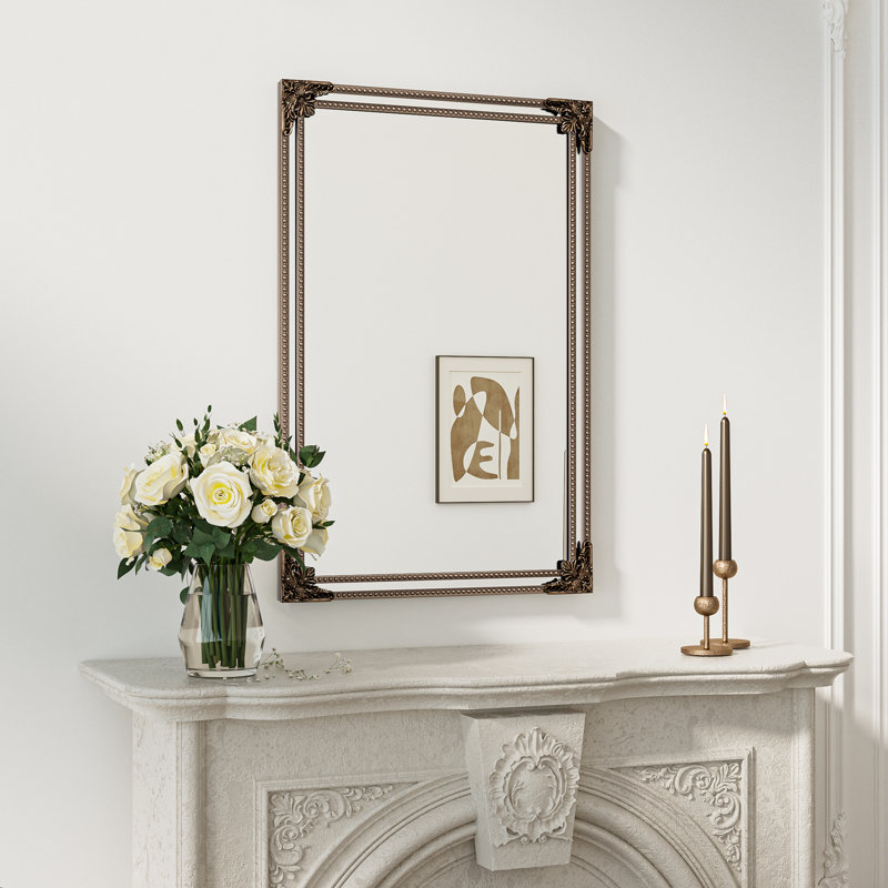 Miroir décoratif mural Berrilee, Or antique, 36 po x 24 po