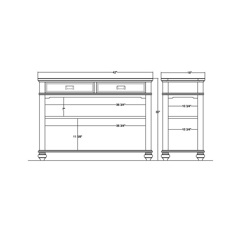 Nolanville 42'' Console Table, Brown