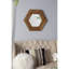 Miroir hexagonal à cadre en bois 18,5 po x 18,5 po, rehaussant l'ambiance de la maison