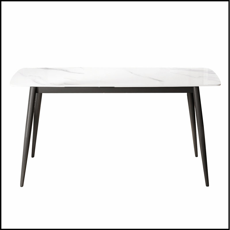 Table de salle à manger Modern, Gris foncé / Blanc