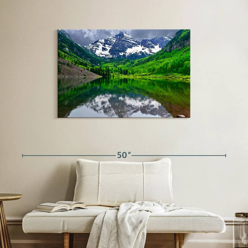 Alvord Maroon Bells Lake, paysage, H 26 po x l 39 po