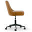 Chaise de bureau pivotante en similicuir brun clair
