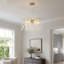 Lustre en cristal 18 po avec branches artistiques