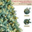Arbre de Noël pré-éclairé en épinette bleue en PE / PVC, branches à ouverture automatique et support en métal-1629679334