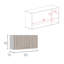 Armoire murale, deux tablettes, porte double-285861659