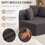 Fauteuil surdimensionné en chenille moderne et reconfigurable moderne pour studios et salles de lecture, 1 pièce-131046578
