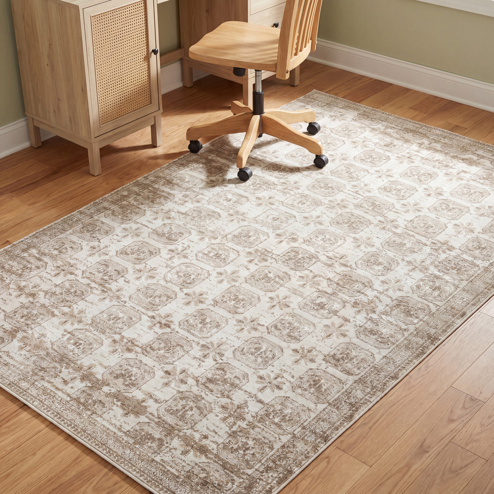 Phoebe Tan/Cream Rug, Rectangle 9' x 12'