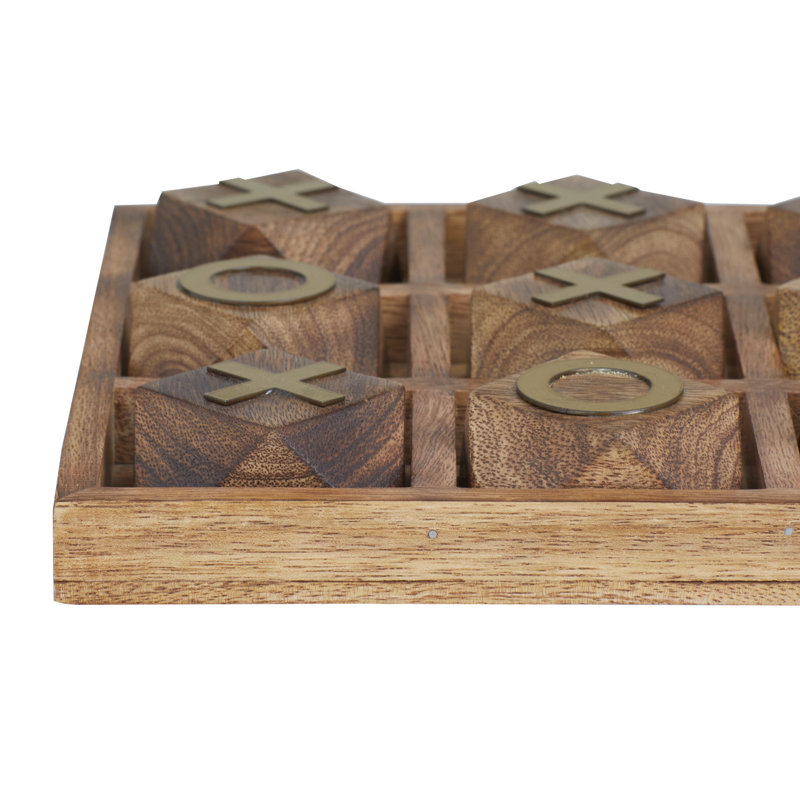 Cristelle Birch Lane™ 2 Player Wood Tic Tac Toe