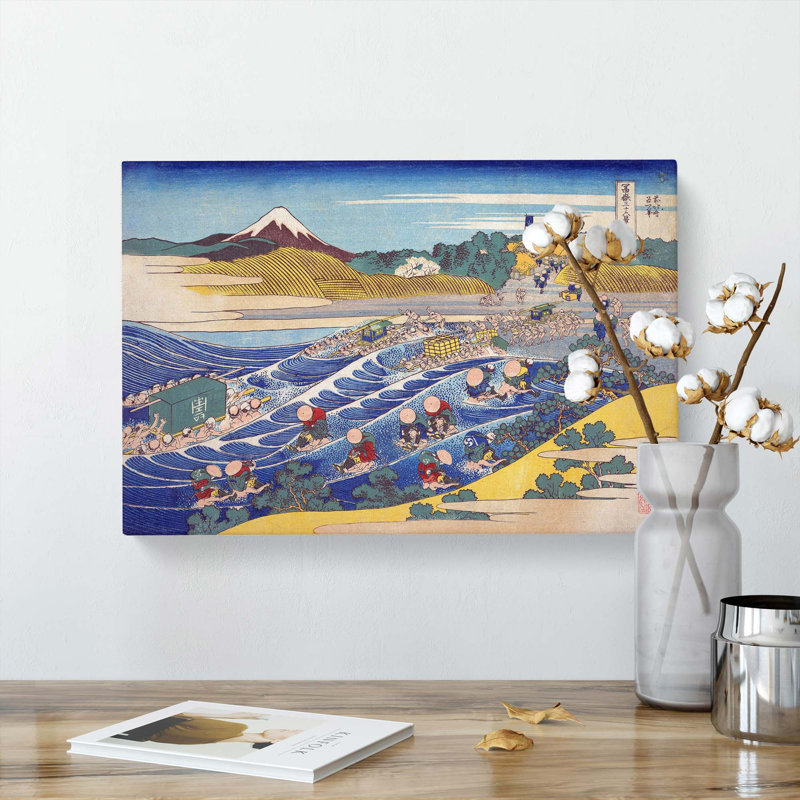 Fuji Seen From Kanaya by Katsushika Hokusai - Wrapped Canvas, 40cm H x 60cm W x 3cm D